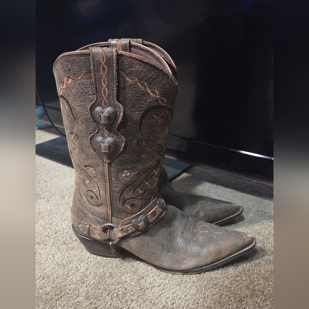 Durango Heartbreaker Size 9.5 Brown Cowgirl Boots